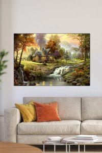 Kumaş Tablo 60×90 Canlı Renk Kaliteli Kumaş Üzeri Baskı Duvar Tablosu